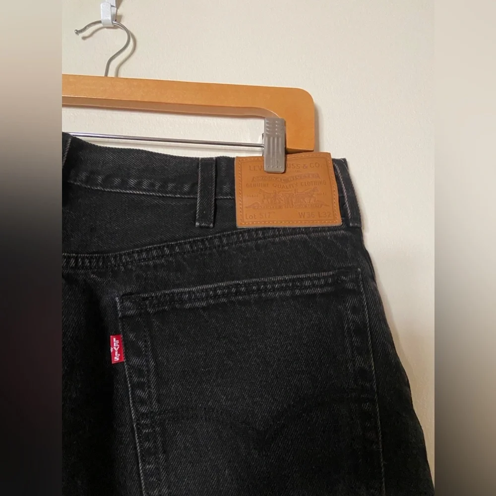 Levi's Bootcut 517 Black Denim 36 x 32